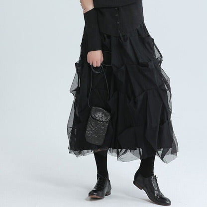 Asymmetry Tulle Skirt【TR3162】
