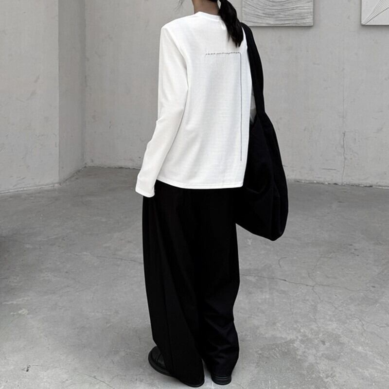 Asymmetry Slit T-Shirt【TR3141】