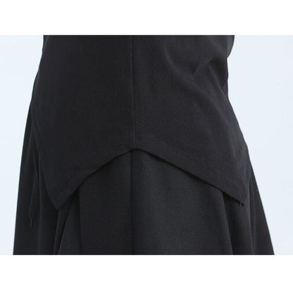 Asymmety Drape Retro Skirt【TR3177】