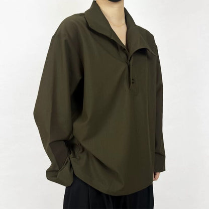 Convertible High-Collar Collared Shirt【TR3358】