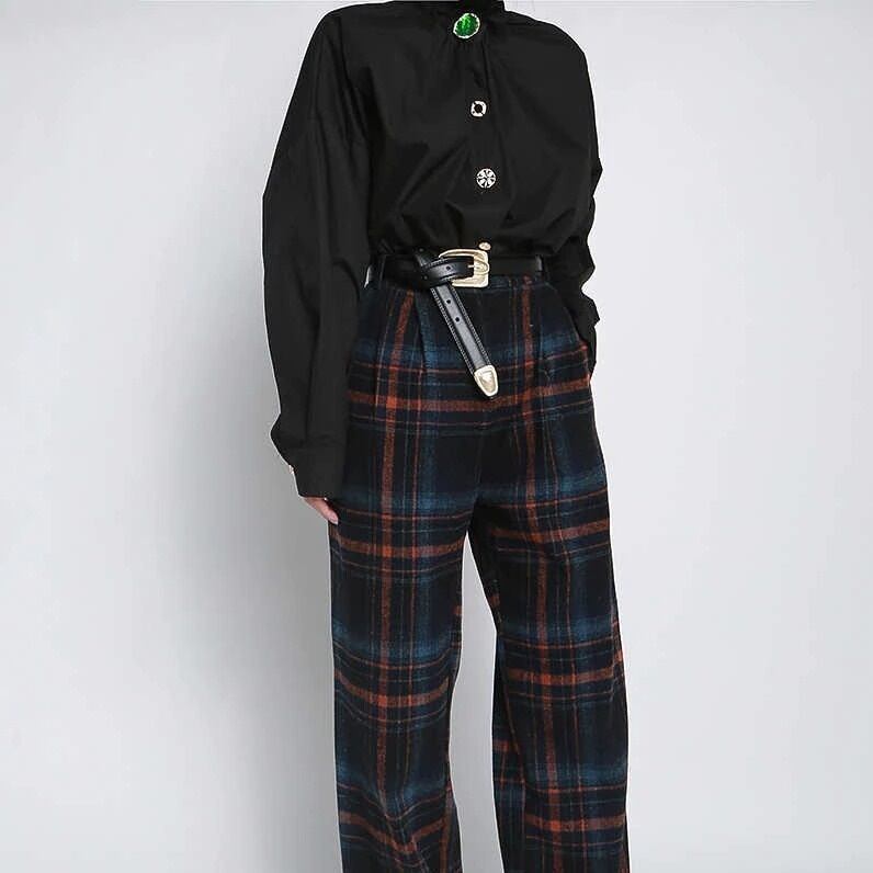 〈Unisex〉Decorative Stand Collar Blouse Shirt【TR1231】