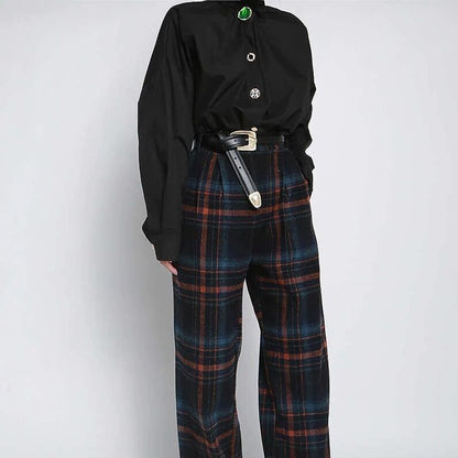 〈Unisex〉Decorative Stand Collar Blouse Shirt【TR1231】
