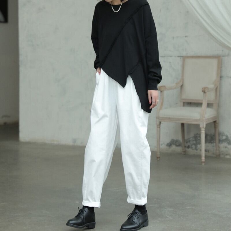 Asymmetry Patchwork T-Shirt【TR3142】